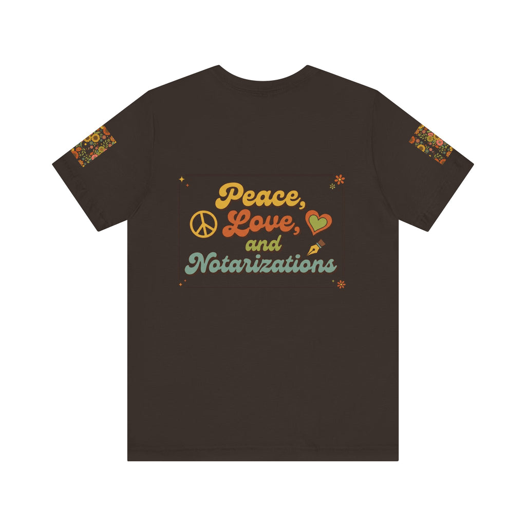 Peace, Love & Notarizations Unisex Jersey T-Shirt ☮️❤️🖋️