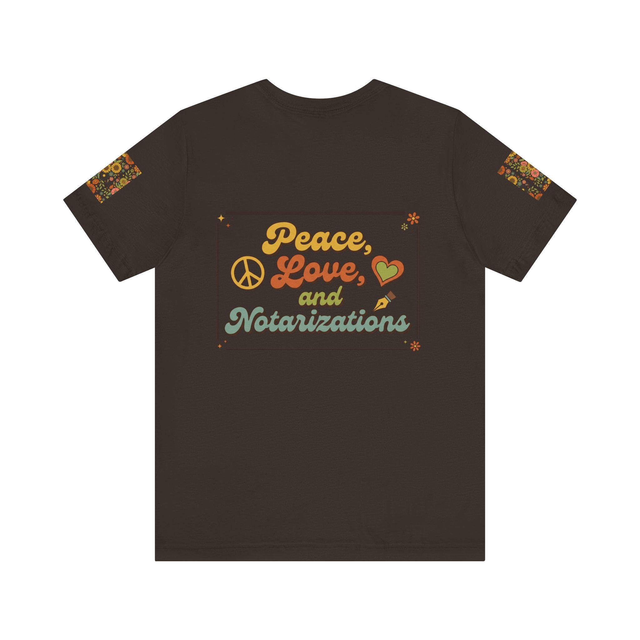 Peace, Love & Notarizations Unisex Jersey T-Shirt ☮️❤️🖋️