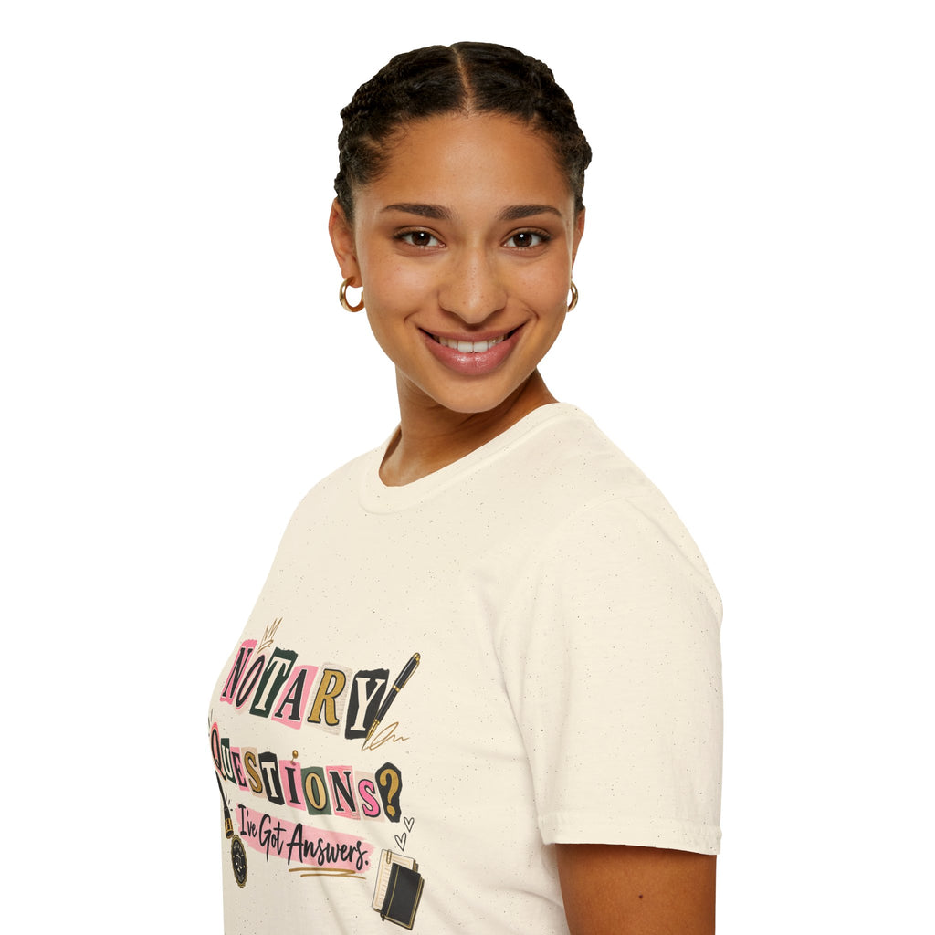 Notary Questions? I’ve Got Answers T-Shirt — Notary Public Graphic Tee