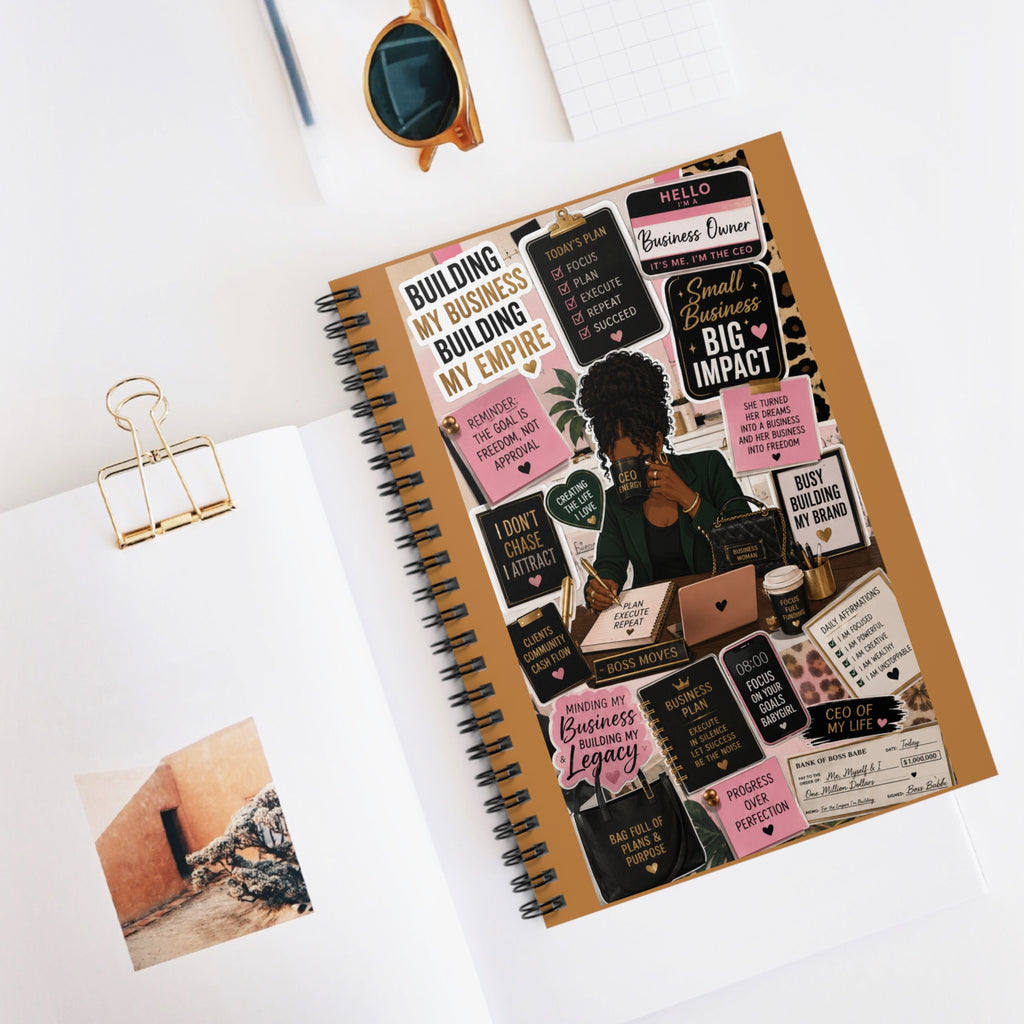 Business Planner Notebook | Entrepreneur Journal | Motivational Spiral Notebook