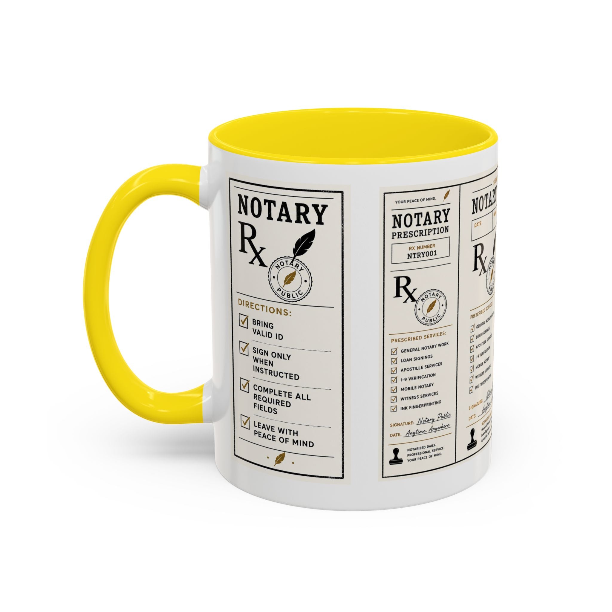 Notary Prescription | Accent Coffee Mug (11oz & 15oz)