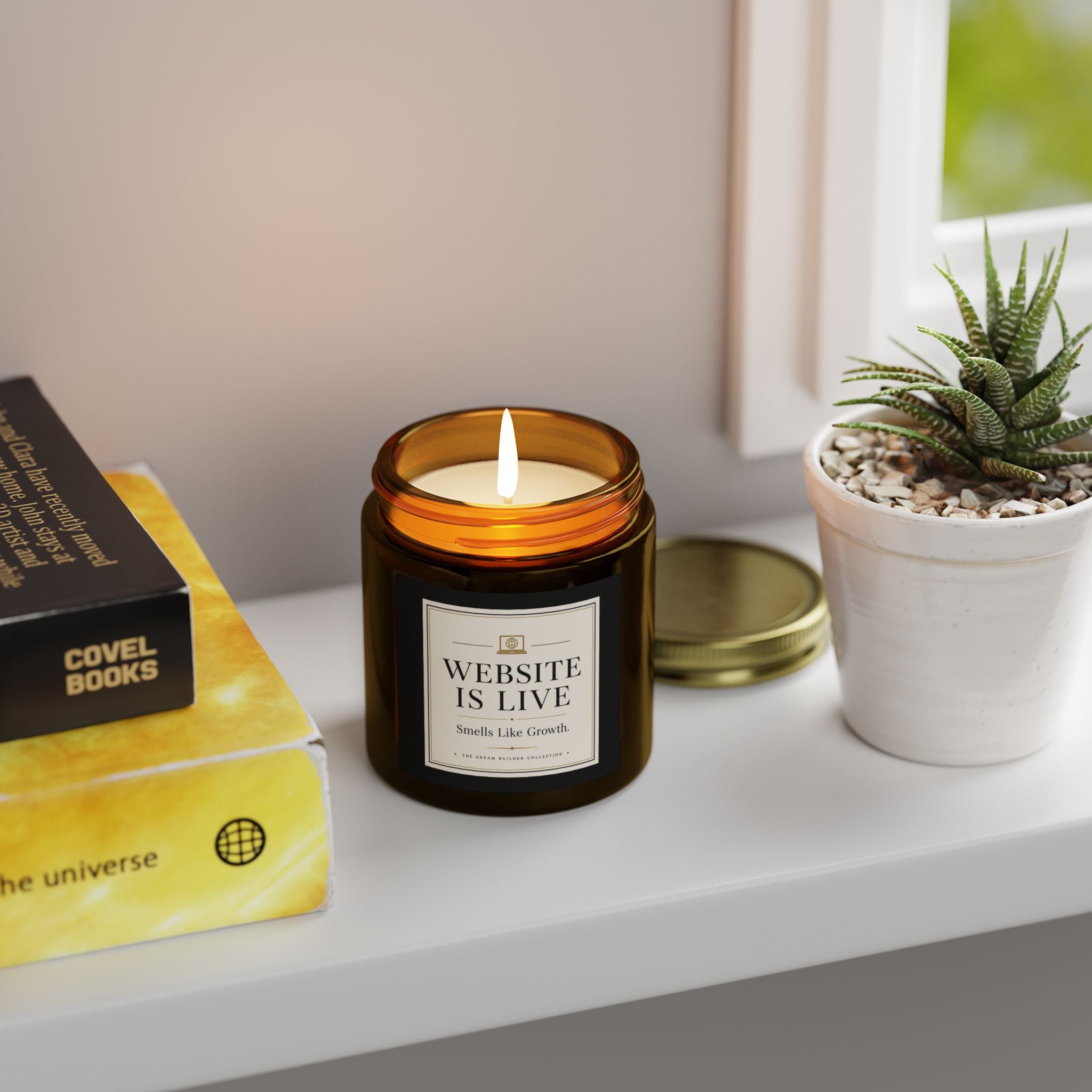 Website Is Live. Smells Like Growth. |  Coconut Apricot Wax Dream Builder Candle (4oz & 9oz)