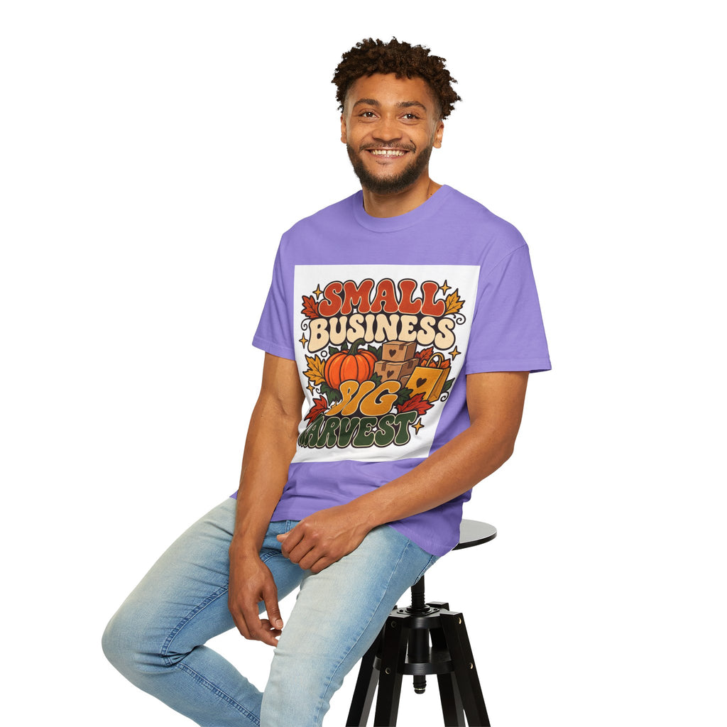 Small Business Big Harvest T-Shirt — Fall Entrepreneur Garment-Dyed Tee