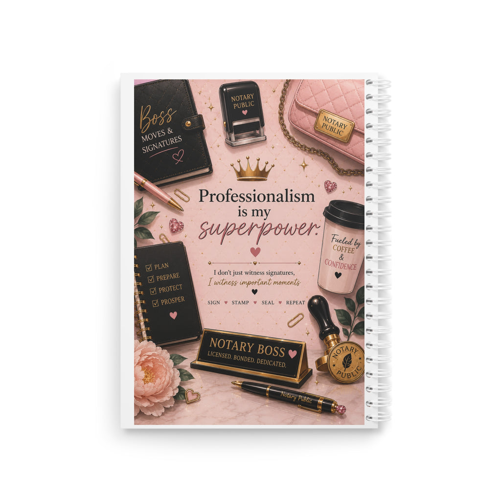 Professional Notebook for Notaries & Entrepreneurs — Notary Journal