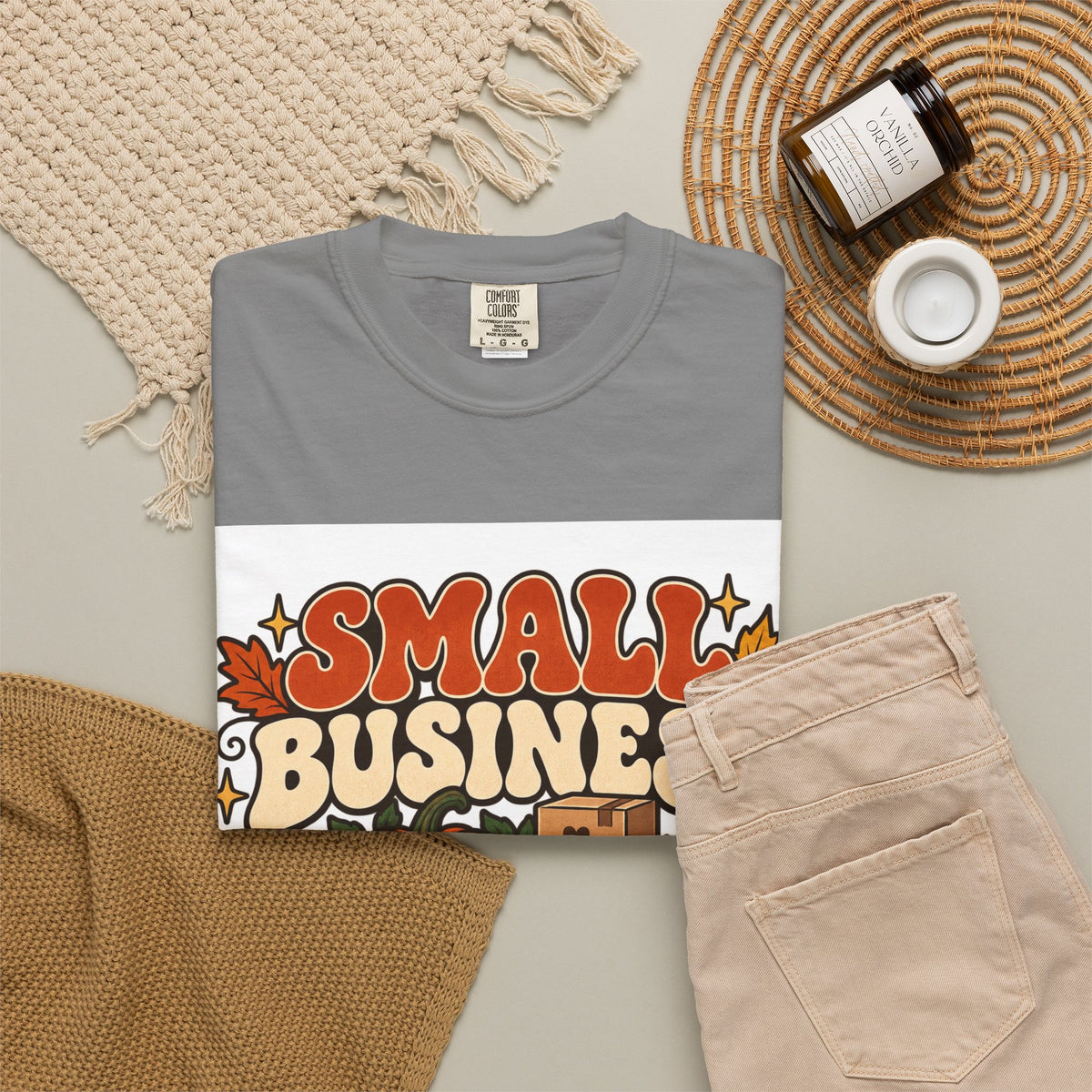 Small Business Big Harvest T-Shirt — Fall Entrepreneur Garment-Dyed Tee