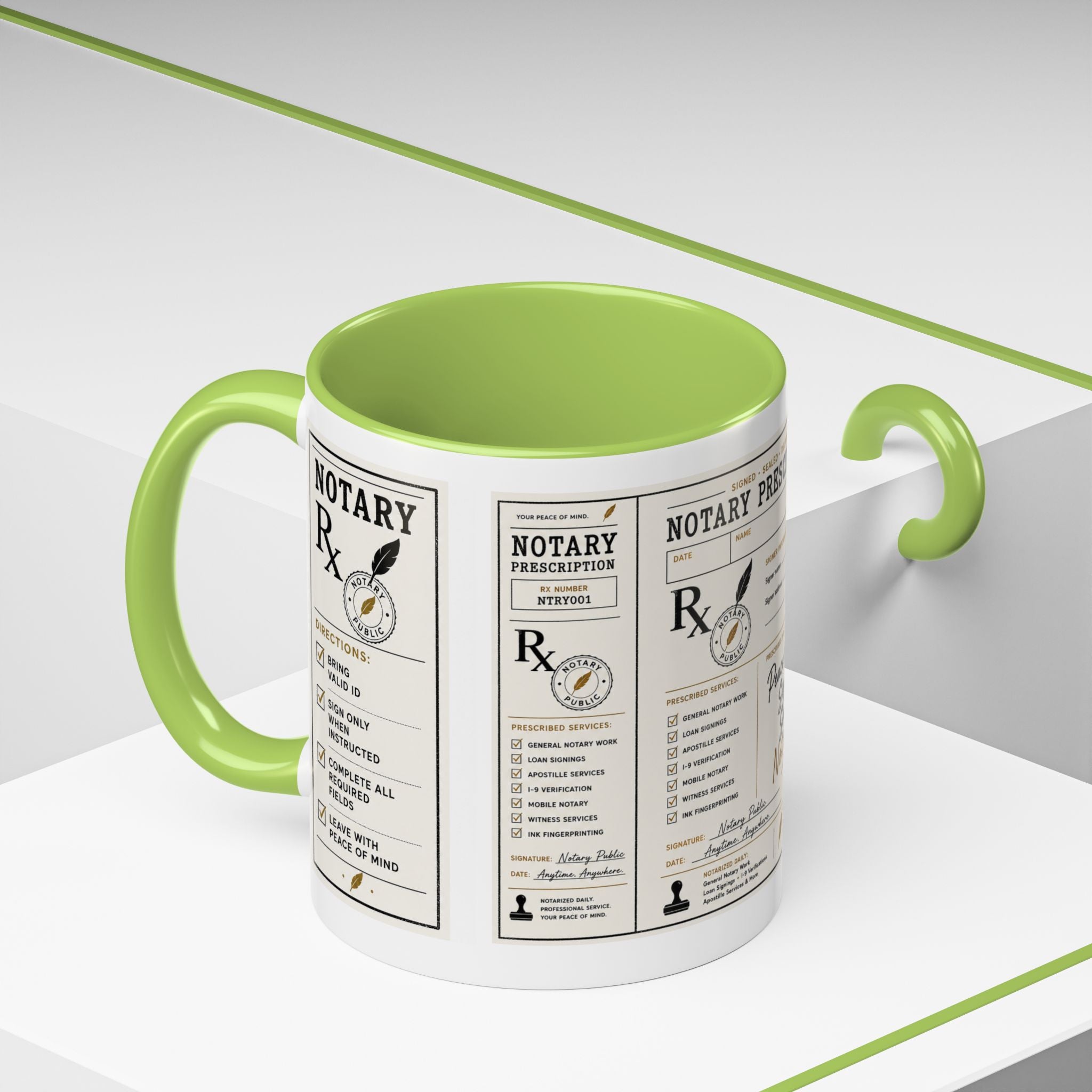 Notary Prescription | Accent Coffee Mug (11oz & 15oz)