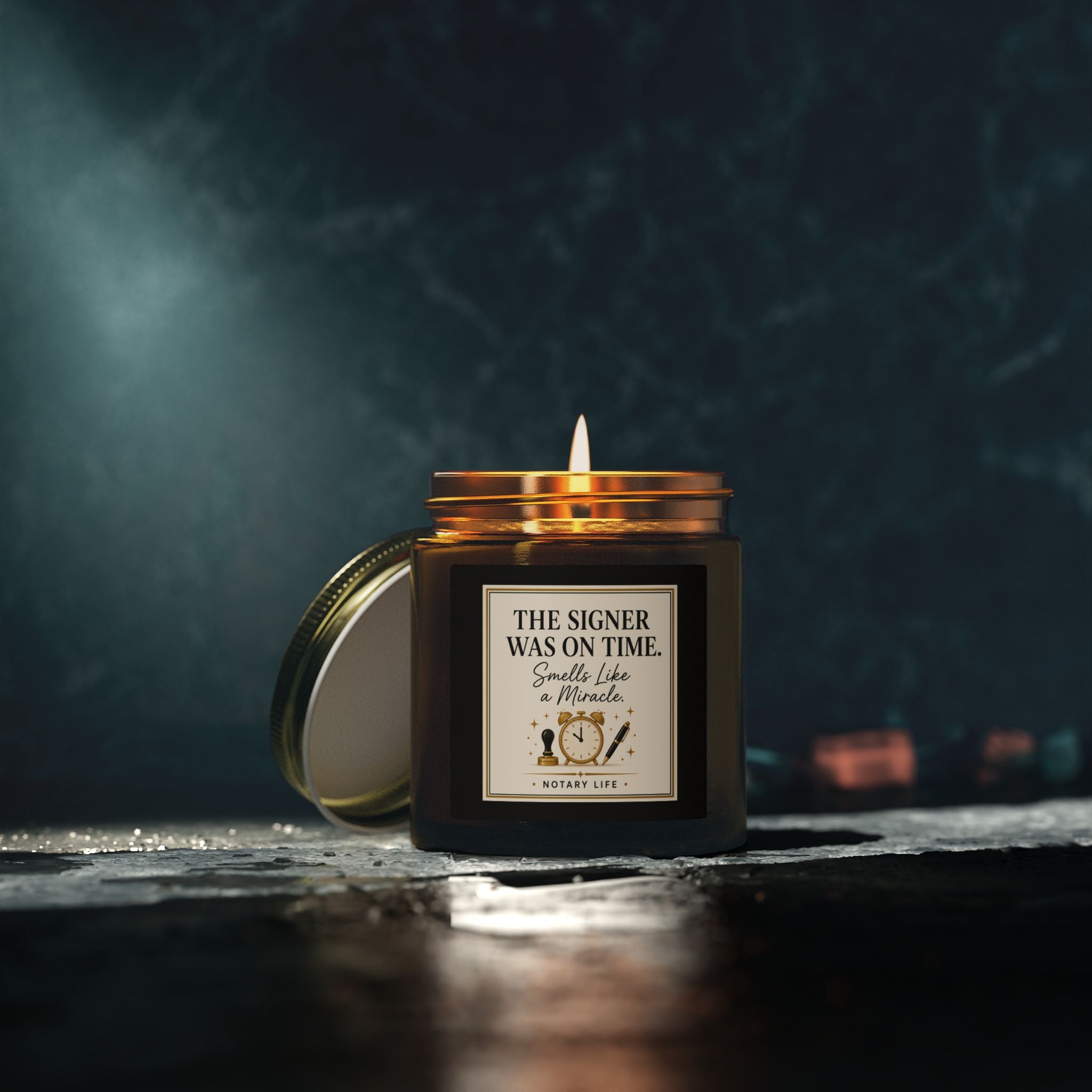 The Signer Was On Time. Smells Like a Miracle. | Notary Life Scented Candle (4oz & 9oz)