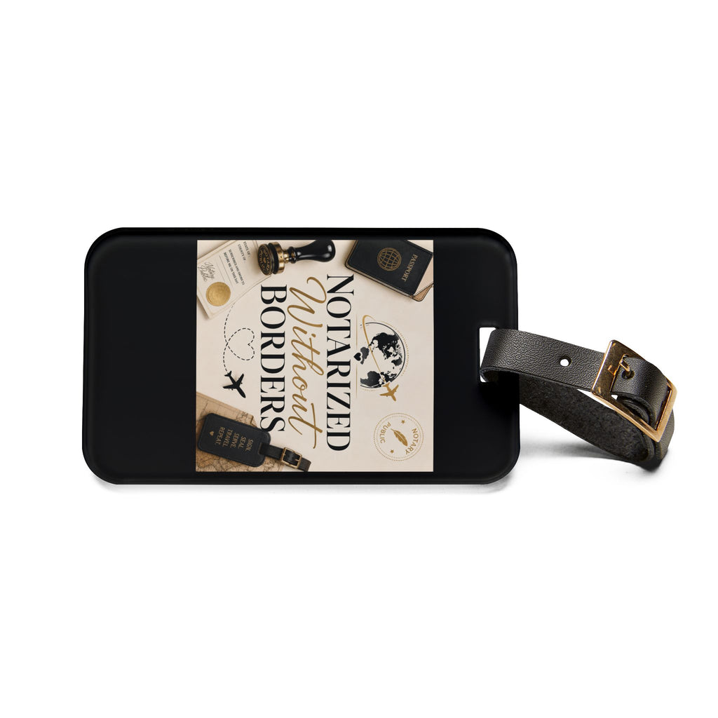 Notarized Without Borders | Acrylic Luggage Tag for Notaries & Travelers