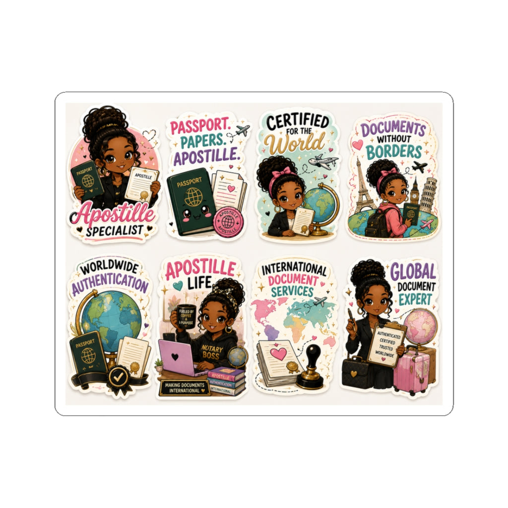 🌍 Global Documents Collection | Apostille & International Document Vinyl Stickers