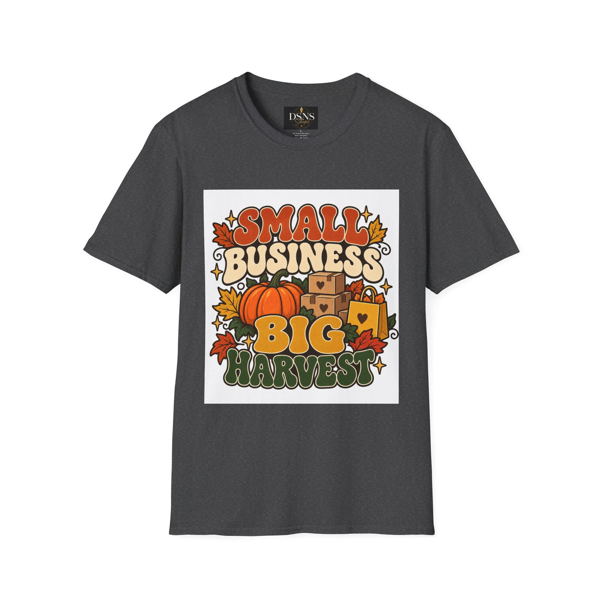 Small Business Big Harvest Graphic T-Shirt — Retro Fall Entrepreneur Tee
