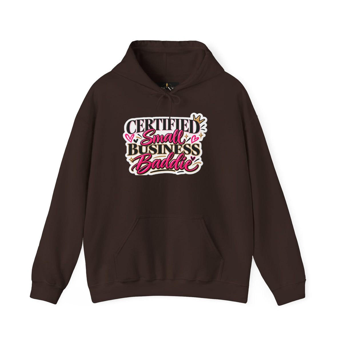 Certified Small Business Baddie Hoodie — Bold Women Entrepreneur Graphic Sweatshirt