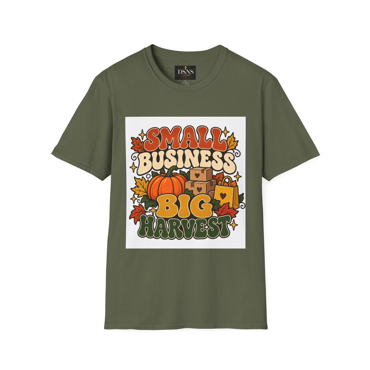Small Business Big Harvest Graphic T-Shirt — Retro Fall Entrepreneur Tee