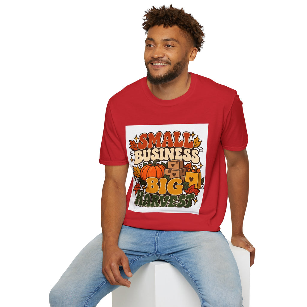Small Business Big Harvest Graphic T-Shirt — Retro Fall Entrepreneur Tee