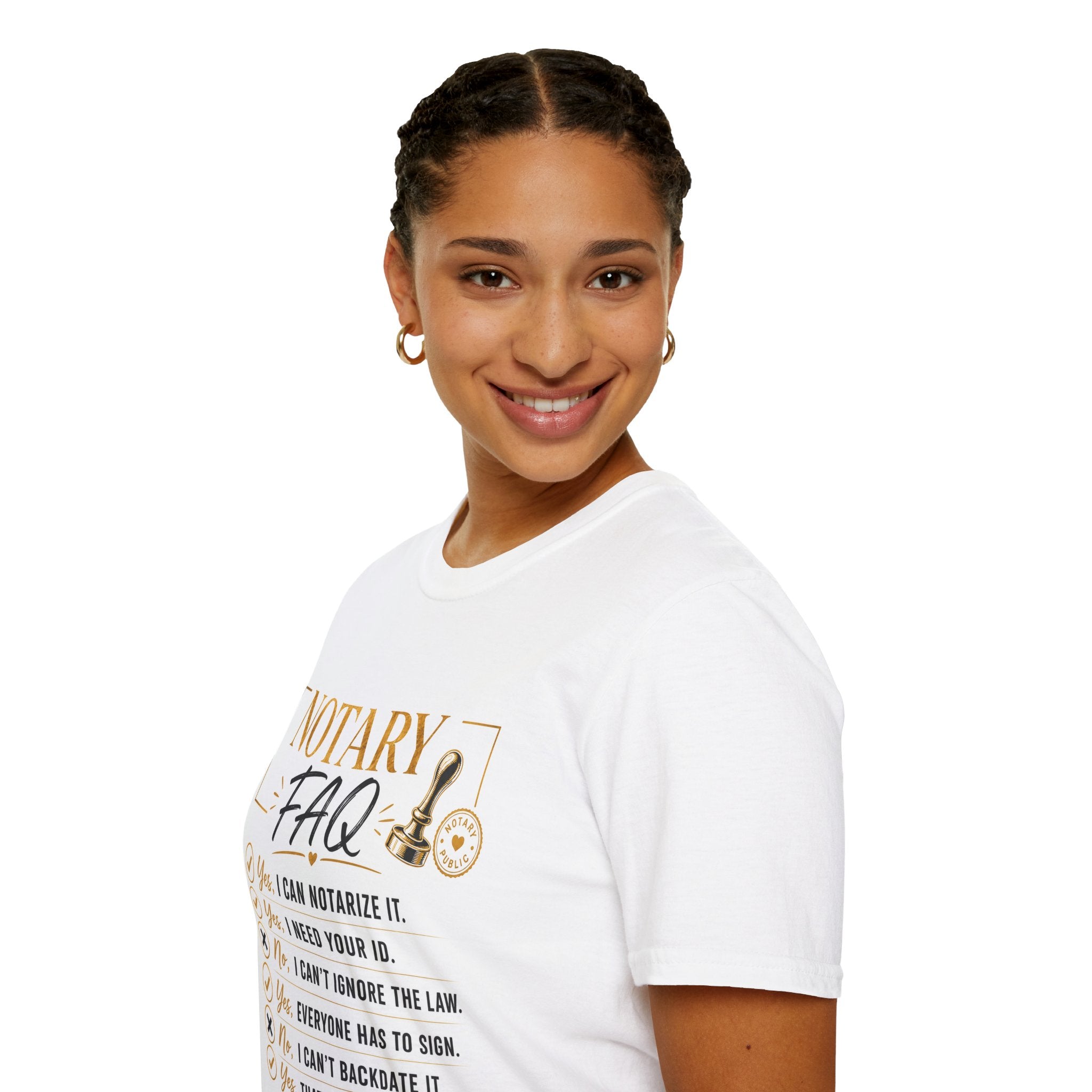 Notary FAQ T-Shirt | Funny Notary Public Shirt | Mobile Notary & Loan Signing Agent Gift