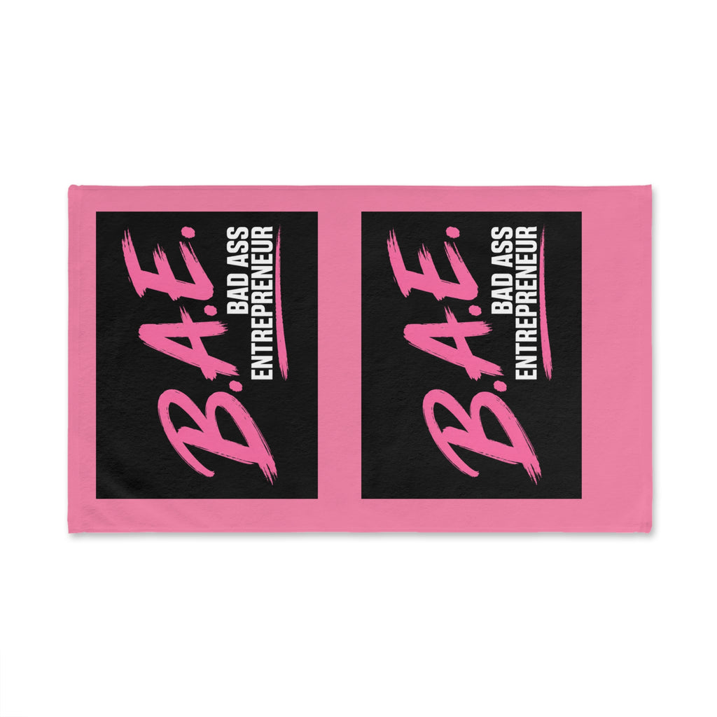 B.A.E. Bad Ass Entrepreneur Hand Towel | Bold Pink Business Owner Gift