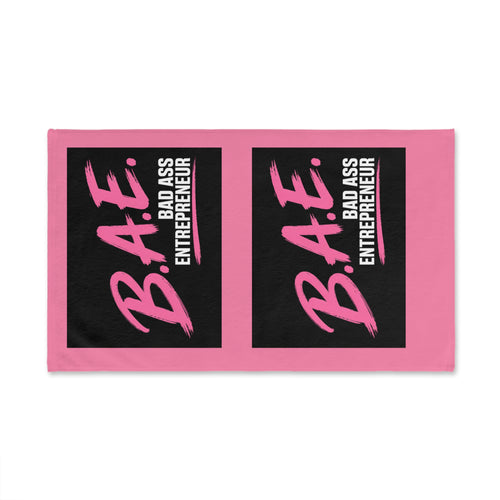 B.A.E. Bad Ass Entrepreneur Hand Towel | Bold Pink Business Owner Gift