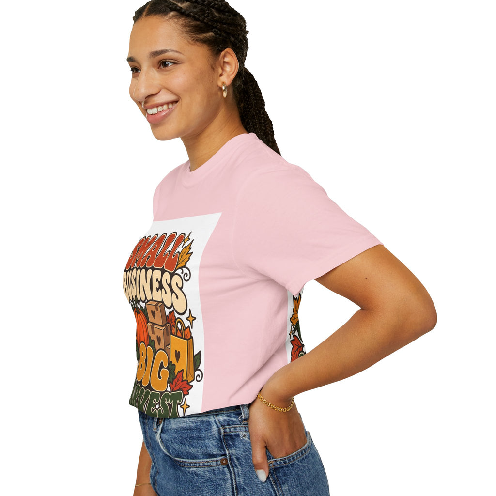 Small Business Big Harvest T-Shirt — Fall Entrepreneur Garment-Dyed Tee