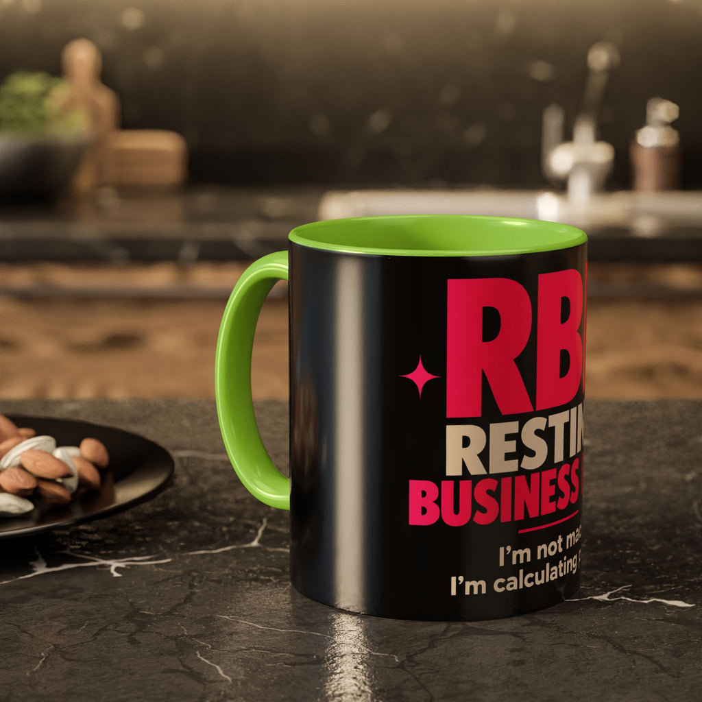 RBF Mug — "Resting Business Face: I'm not mad. I'm calculating profit."
