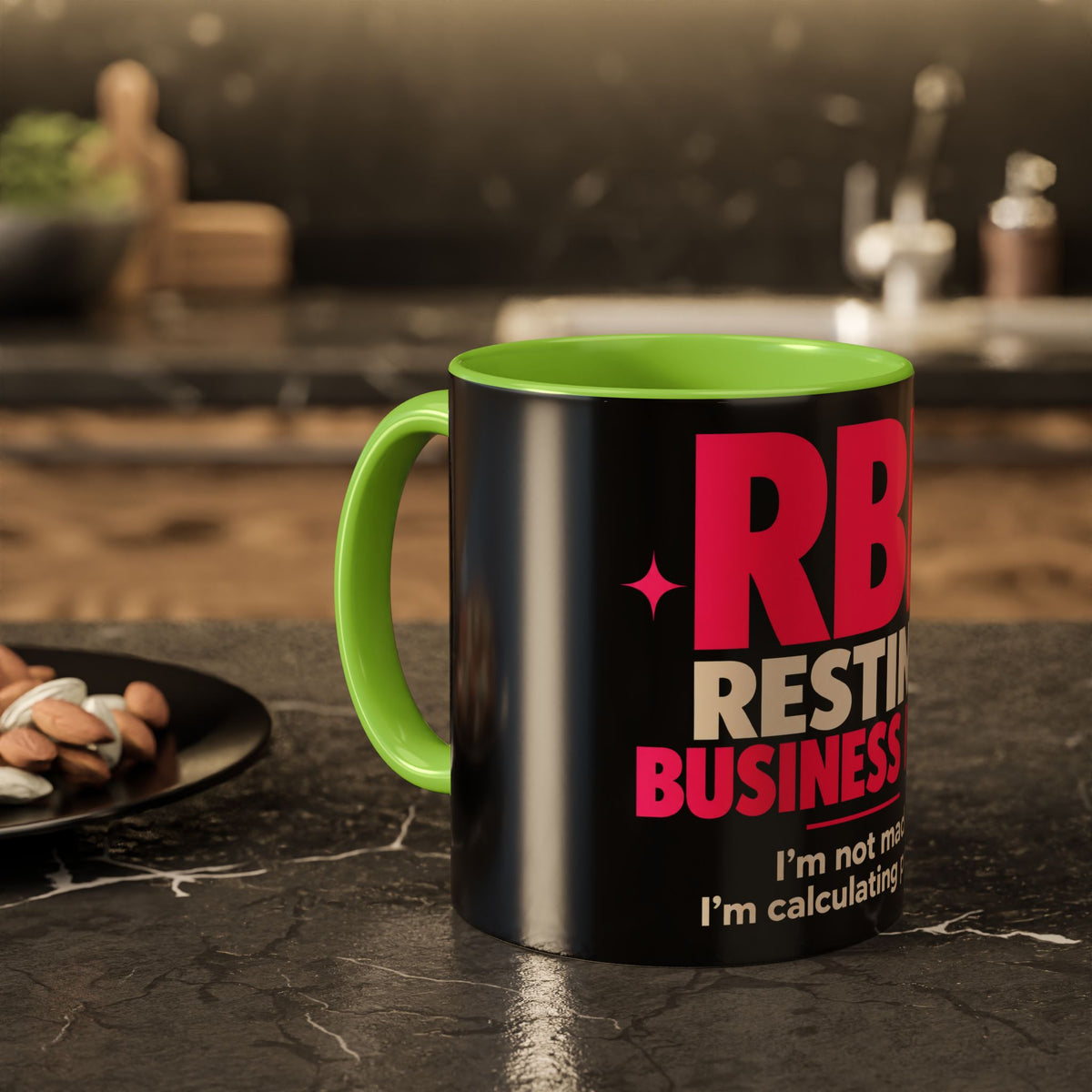 RBF Mug — "Resting Business Face: I'm not mad. I'm calculating profit."
