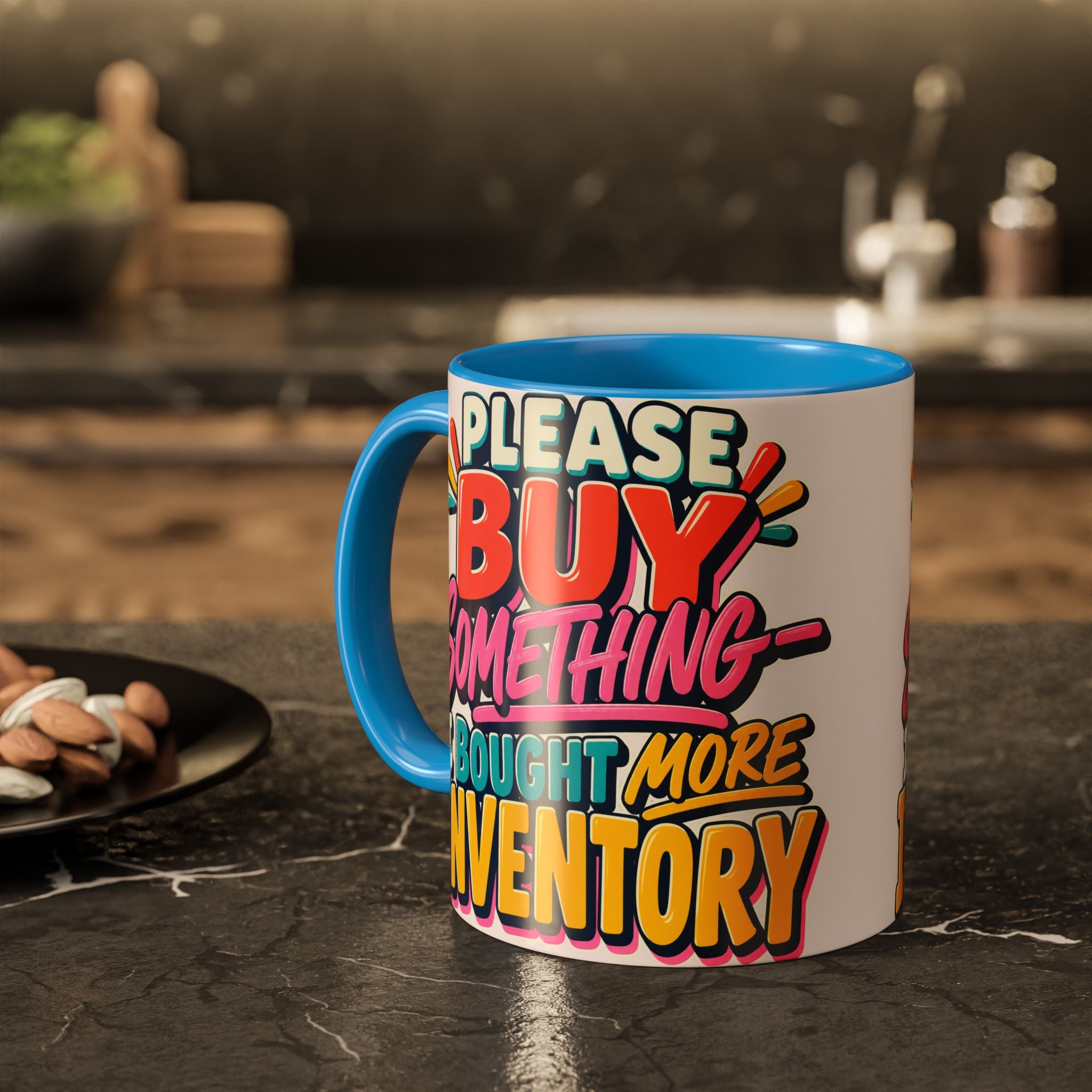 Please Buy Something—I Bought More Inventory Mug | Funny Small Business Owner Coffee Cup | Entrepreneur and Vendor Gift