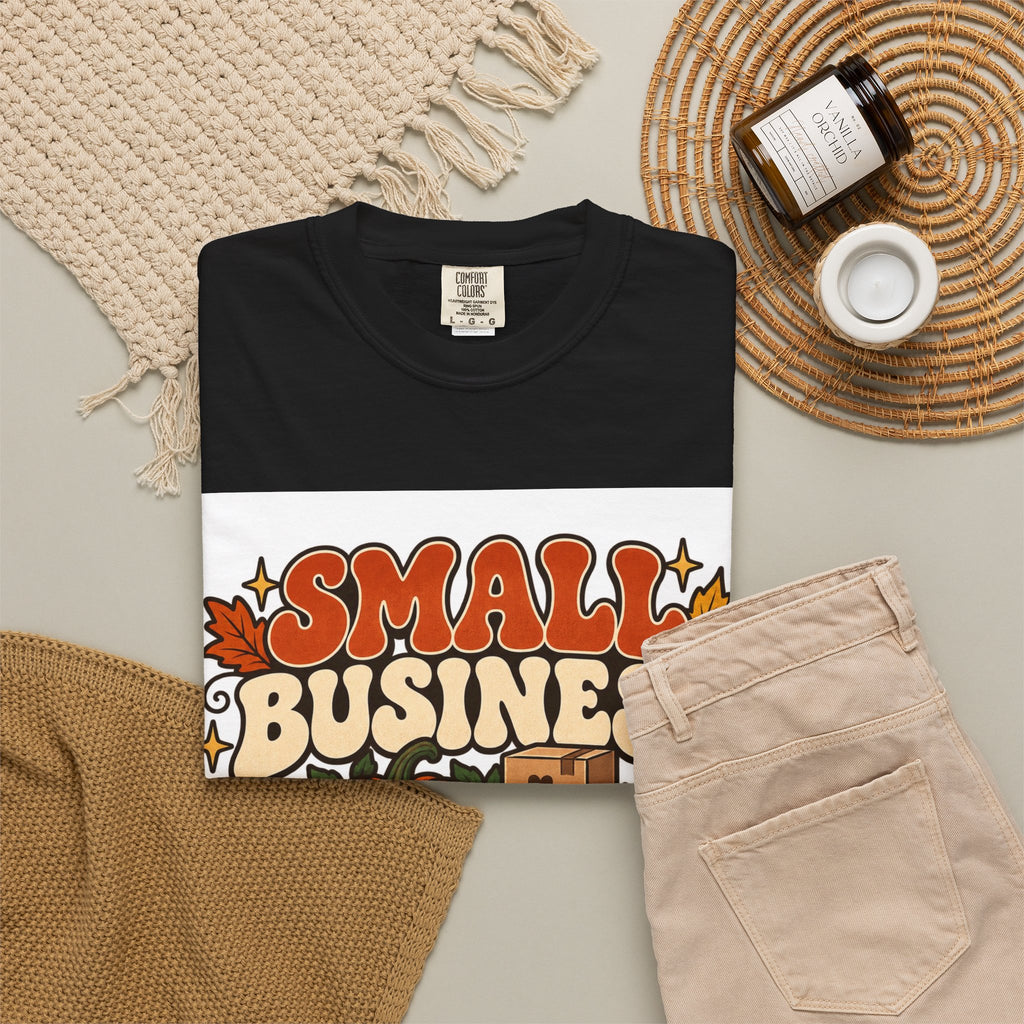 Small Business Big Harvest T-Shirt — Fall Entrepreneur Garment-Dyed Tee