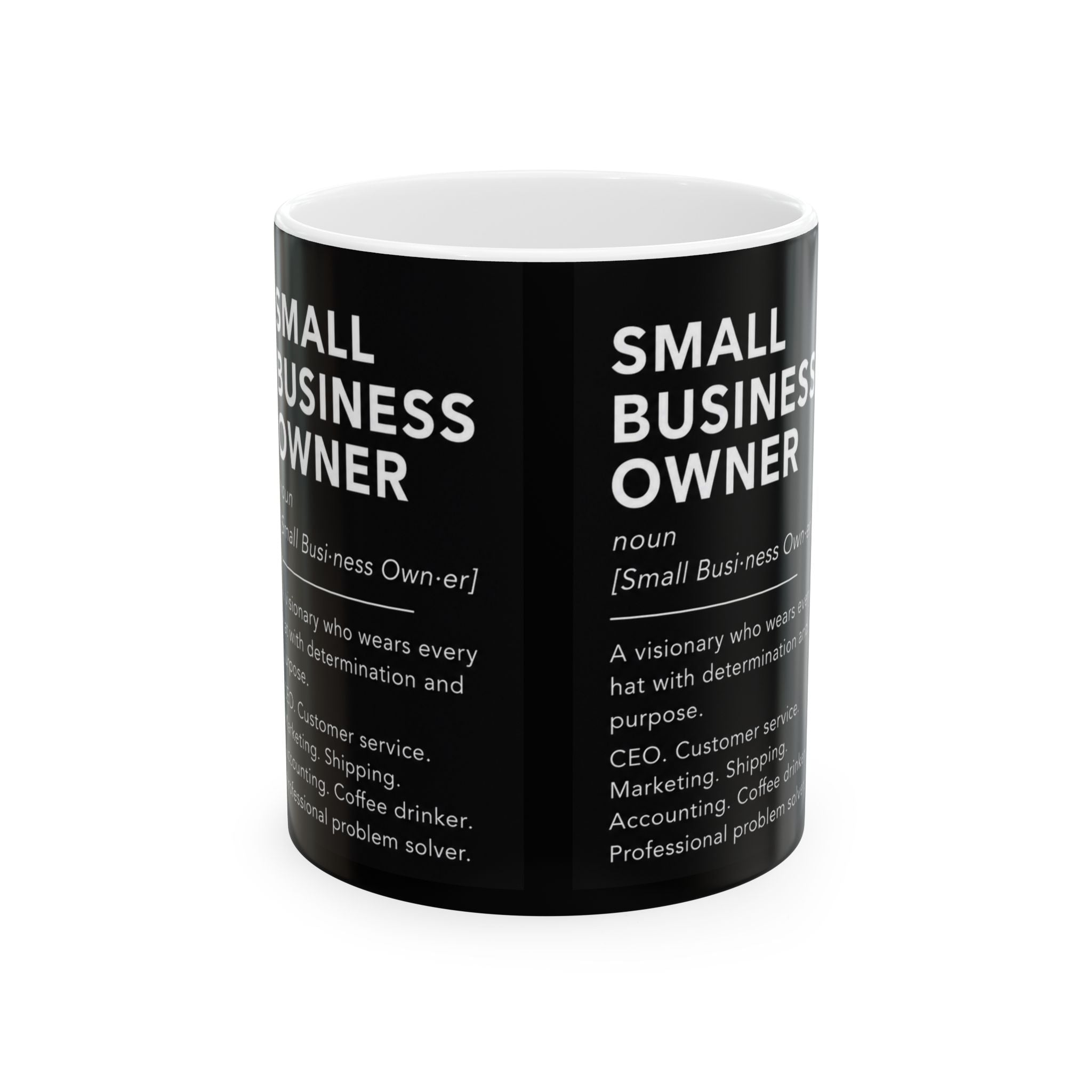 ☕ Small Business Owner Definition Coffee Mug | Entrepreneur Mug | CEO Gift | Minimalist Business Owner Cup | Success & Motivation Mug