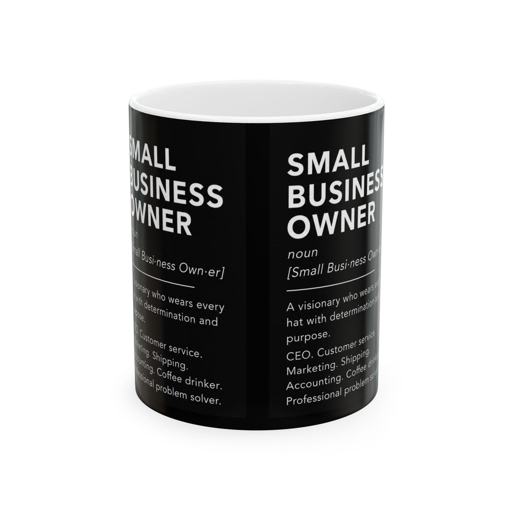☕ Small Business Owner Definition Coffee Mug | Entrepreneur Mug | CEO Gift | Minimalist Business Owner Cup | Success & Motivation Mug