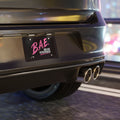 B.A.E. Bad Ass Entrepreneur Aluminum License Plate — Pink & Black Business Owner Car Tag