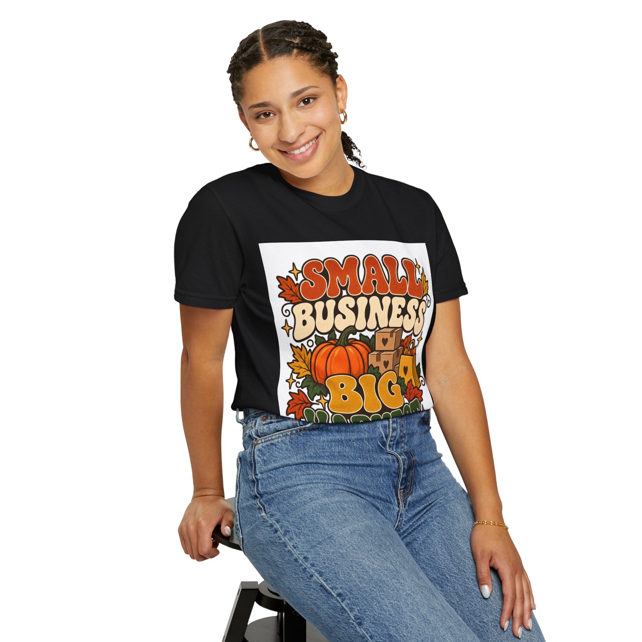 Small Business Big Harvest T-Shirt — Fall Entrepreneur Garment-Dyed Tee