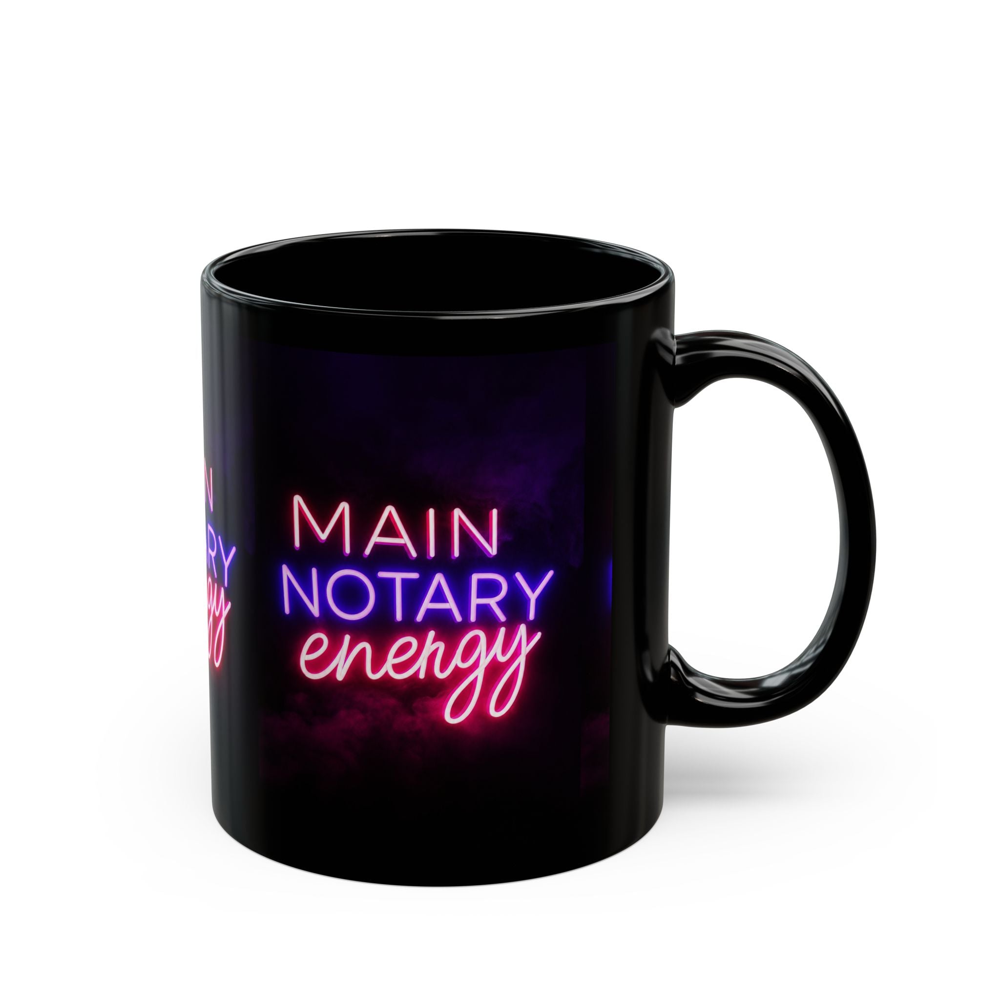 Main Notary Energy Neon Coffee Mug 💜💖☕