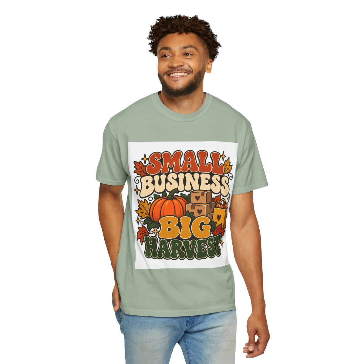 Small Business Big Harvest T-Shirt — Fall Entrepreneur Garment-Dyed Tee
