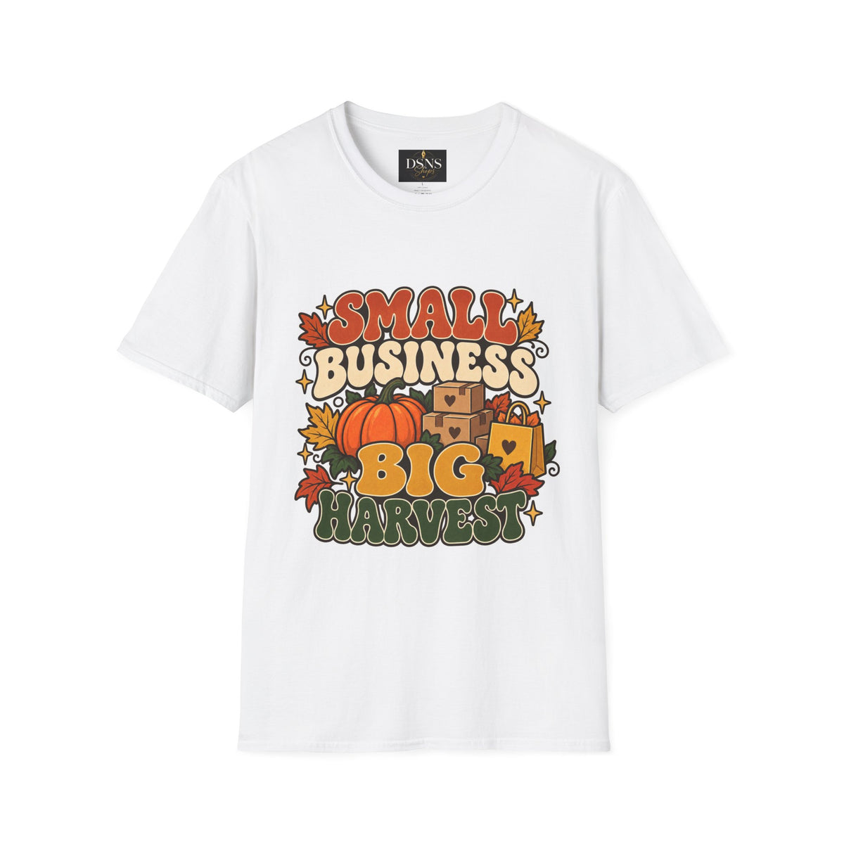Small Business Big Harvest Graphic T-Shirt — Retro Fall Entrepreneur Tee