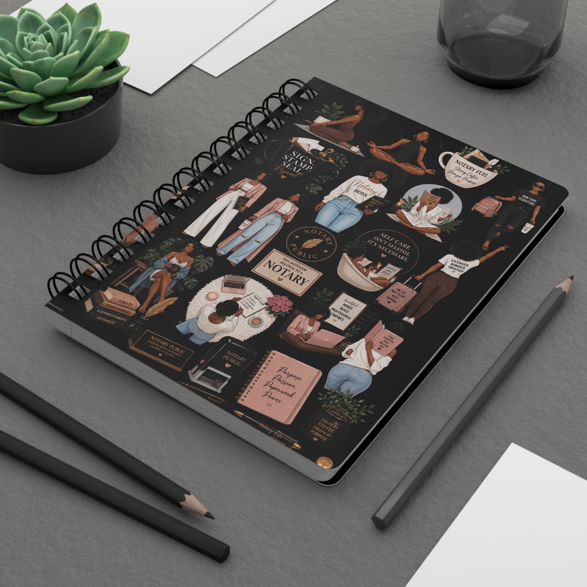 Notary Boss Lifestyle Spiral Journal | 150-Page Lined Notebook for Notaries, Loan Signing Agents & Mobile Professionals
