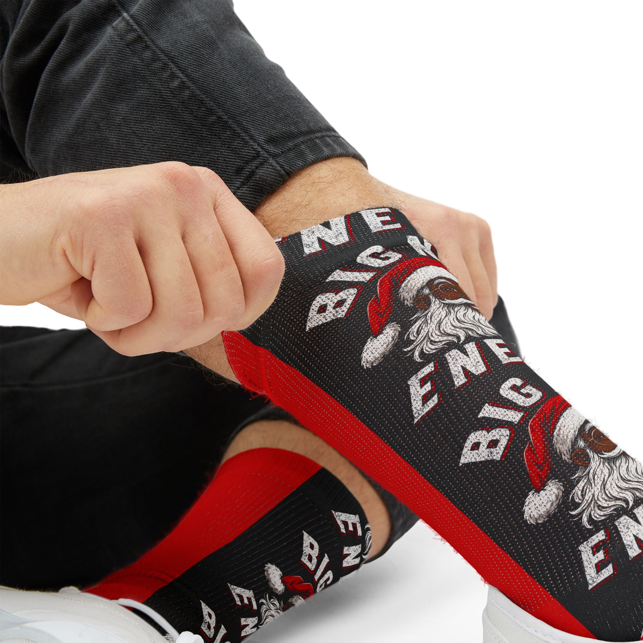 Big Nick Energy Christmas Socks | Funny Santa Holiday Crew Socks | Festive Stocking Stuffer