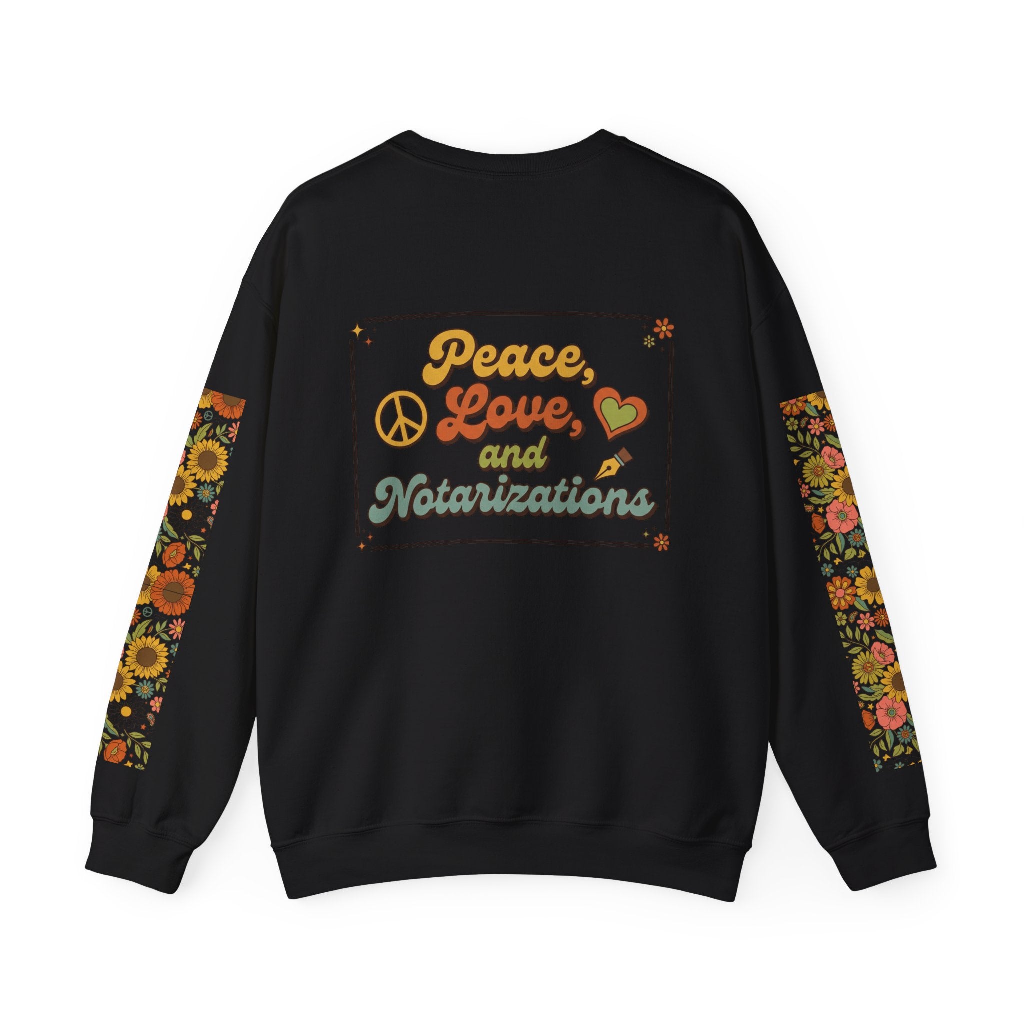 Peace, Love & Notarizations Cozy  Crewneck Sweatshirt ☮️❤️🖋️