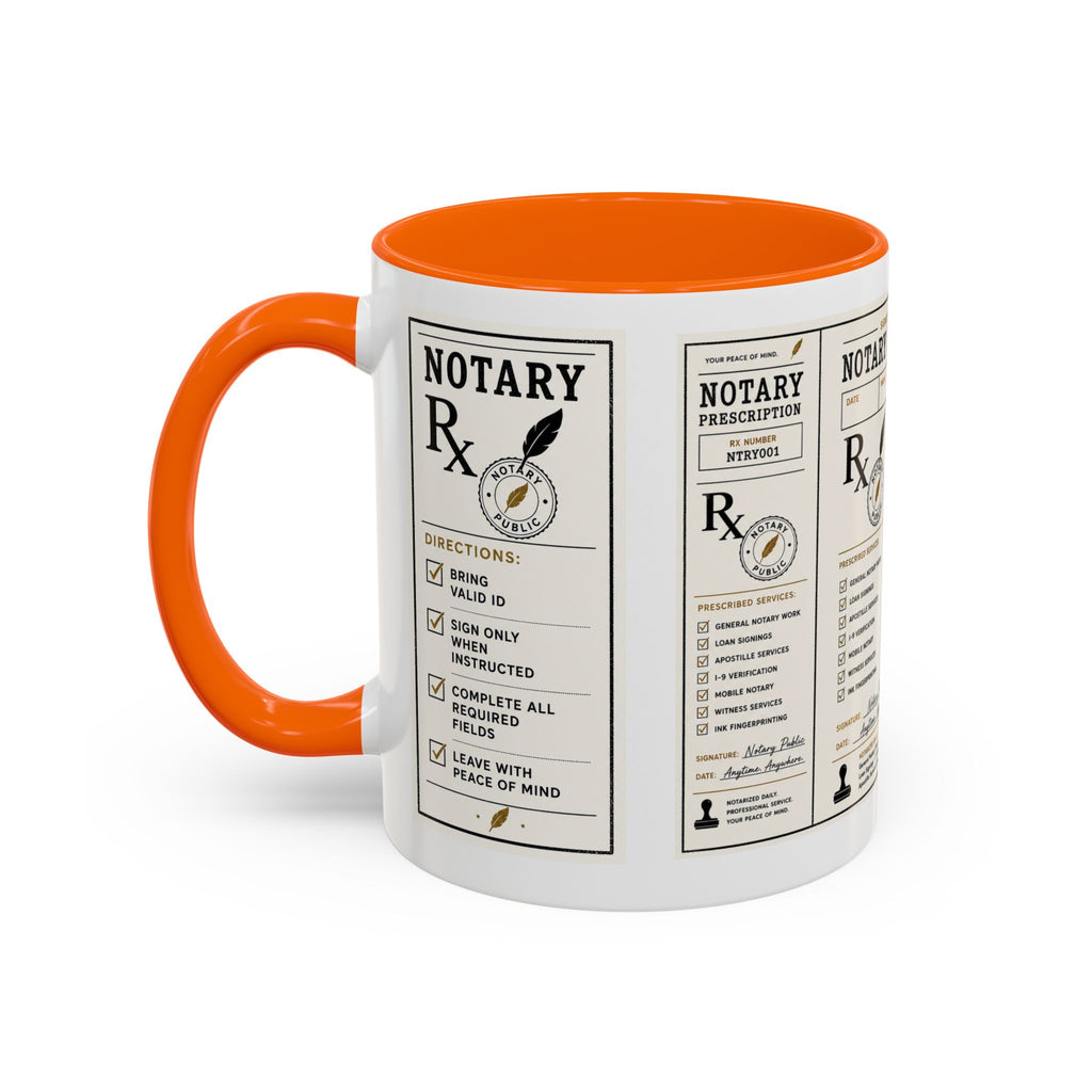 Notary Prescription | Accent Coffee Mug (11oz & 15oz)