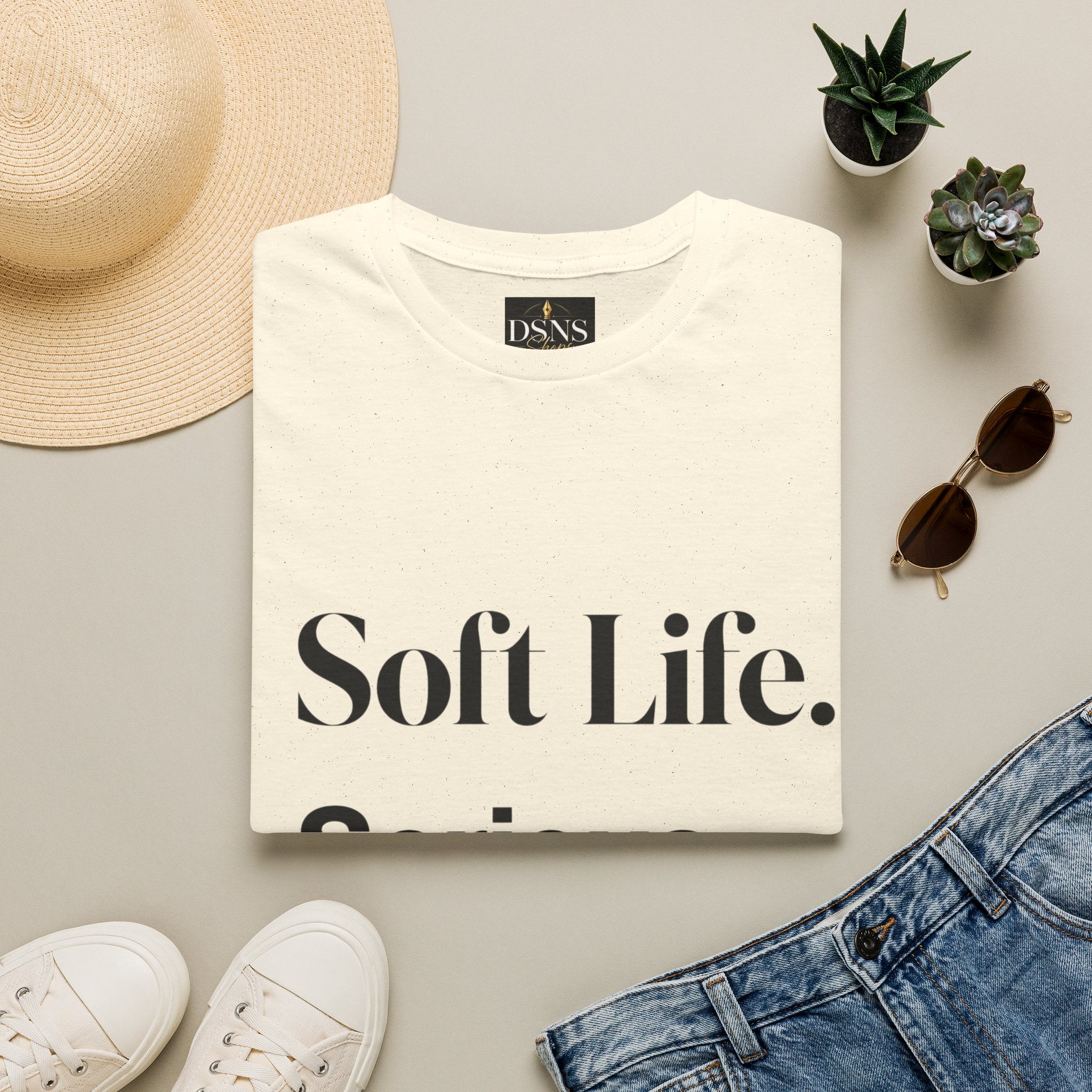 Soft Life. Serious Business. Unisex T-Shirt — Entrepreneur &amp; Business Owner Graphic Tee