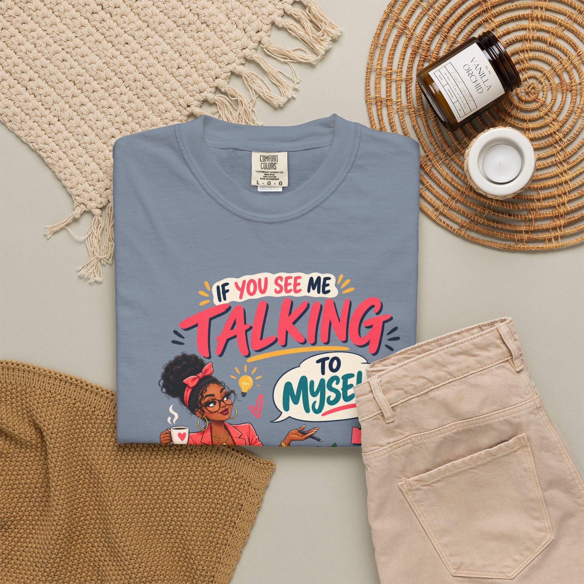 Funny Small Business Owner T-Shirt — “If You See Me Talking to Myself” Staff Meeting Graphic Tee