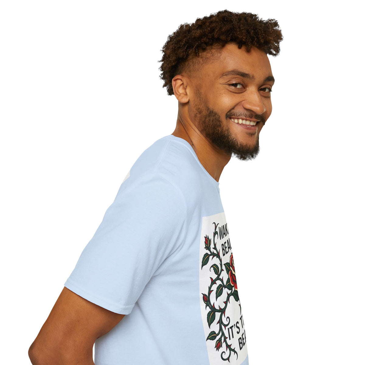 Wake Up Beauty, It’s Time to Beast Tee — Rose & Thorn Graphic Shirt
