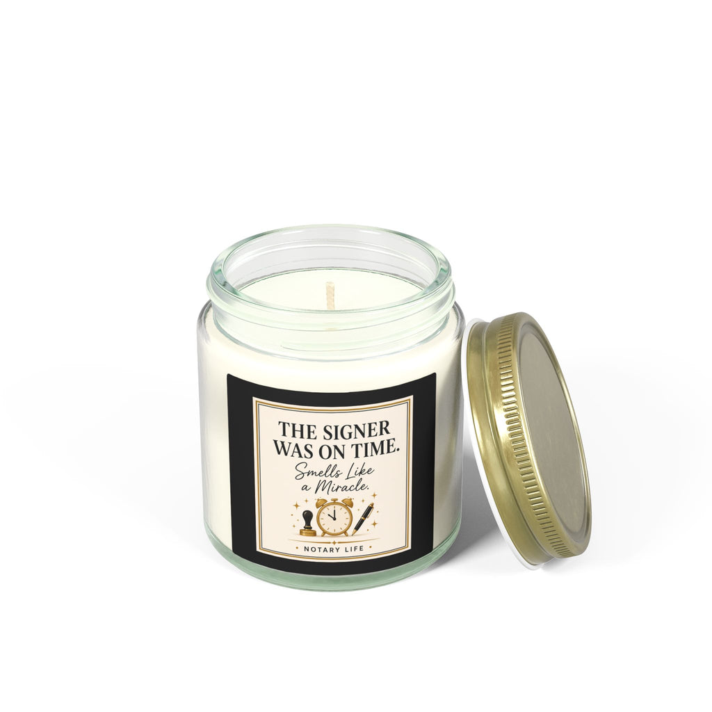 The Signer Was On Time. Smells Like a Miracle. | Notary Life Scented Candle (4oz & 9oz)