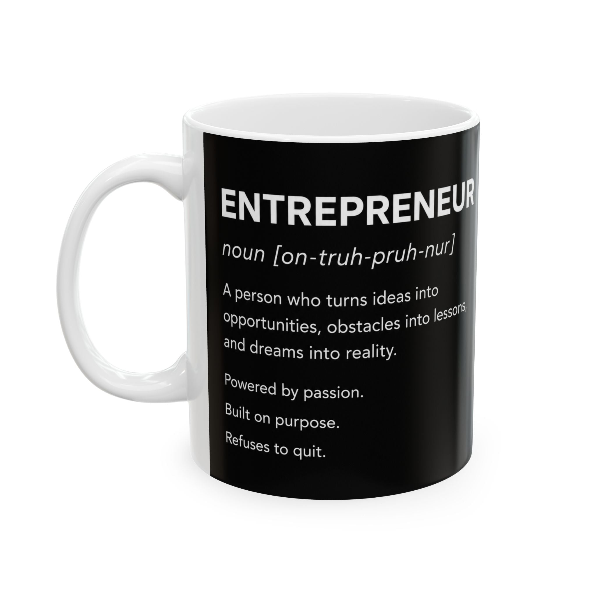 ☕ Entrepreneur Definition Coffee Mug | Minimalist Business Owner Mug | CEO Coffee Cup | Entrepreneur Gift | 11oz & 15oz Ceramic Mug