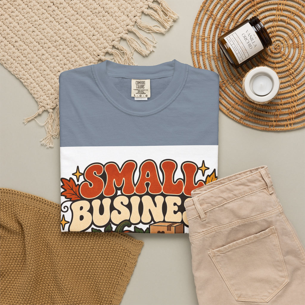 Small Business Big Harvest T-Shirt — Fall Entrepreneur Garment-Dyed Tee