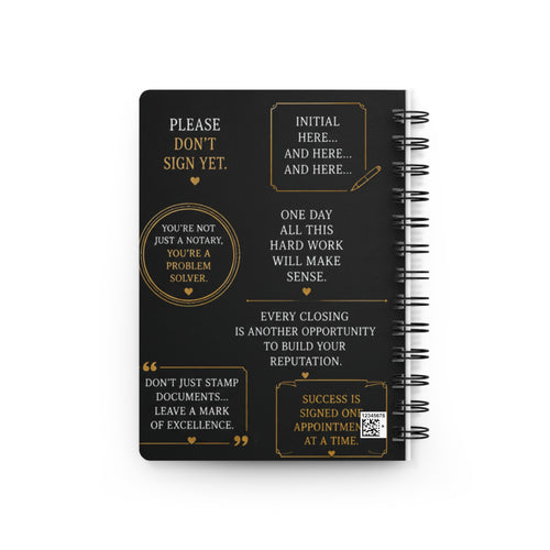Before the Signature Comes the ID. | Hardcover Notary Quote Journal for Notaries & Loan Signing Agents