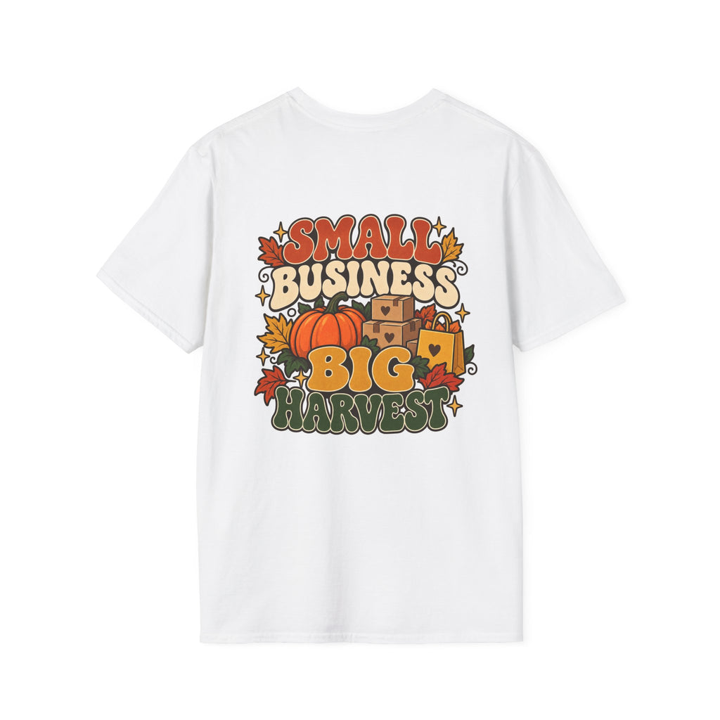Small Business Big Harvest Graphic T-Shirt — Retro Fall Entrepreneur Tee