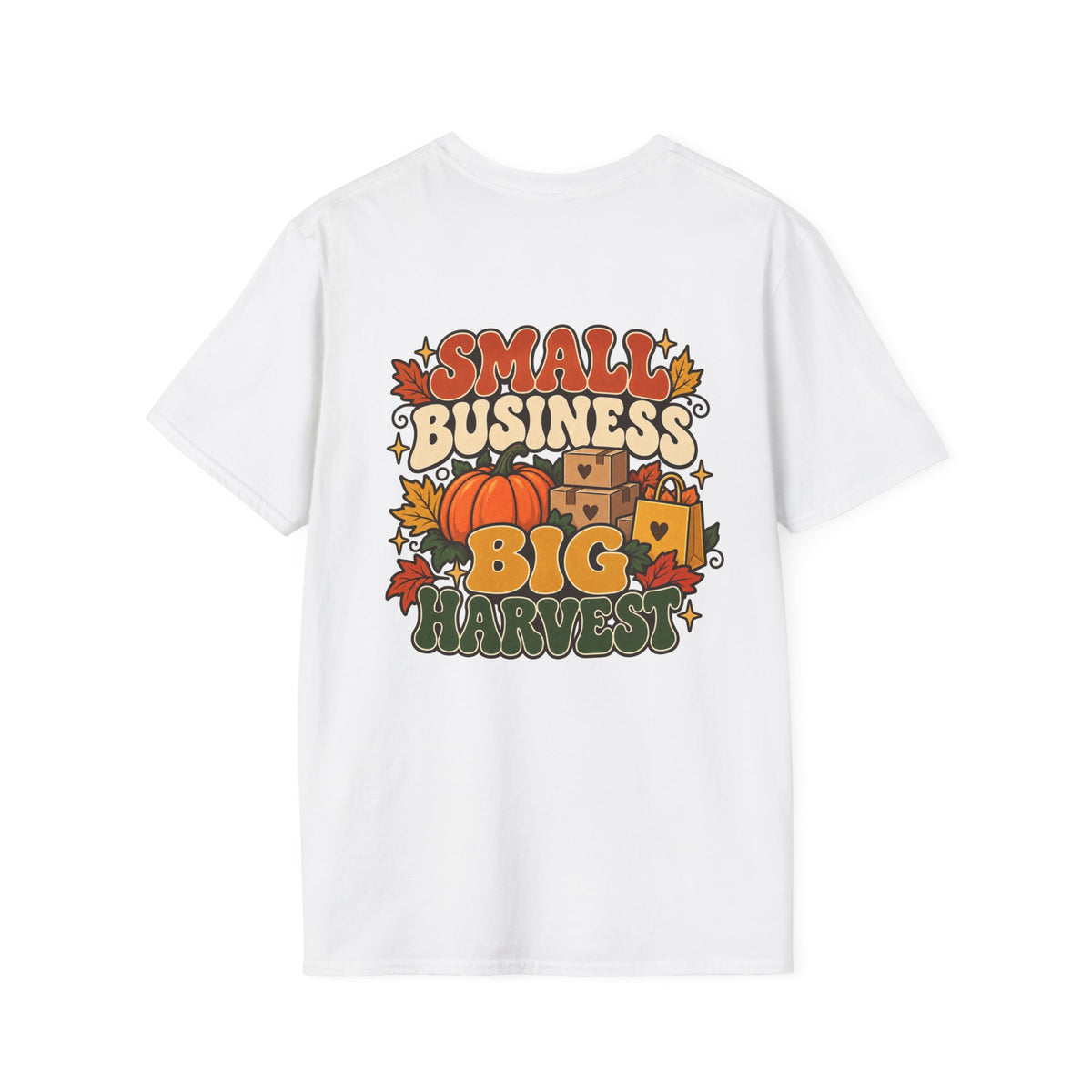 Small Business Big Harvest Graphic T-Shirt — Retro Fall Entrepreneur Tee