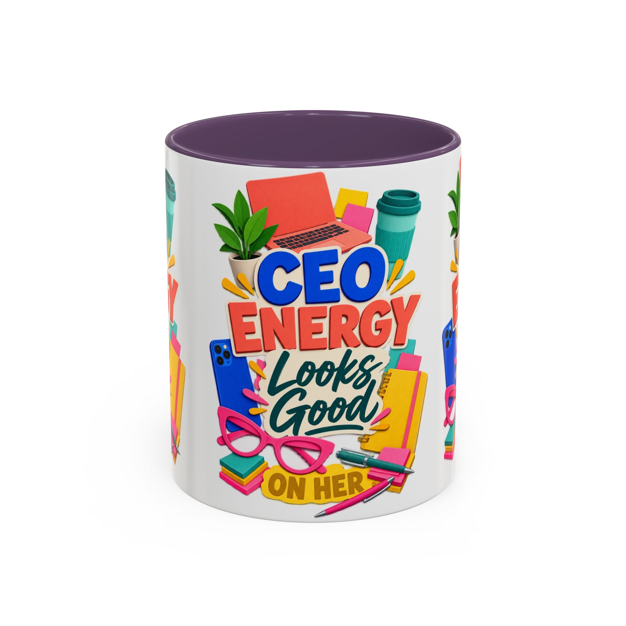 CEO Energy Looks Good on Her Mug | Women in Business Coffee Cup | Female Entrepreneur Gift | Boss Lady Office Mug