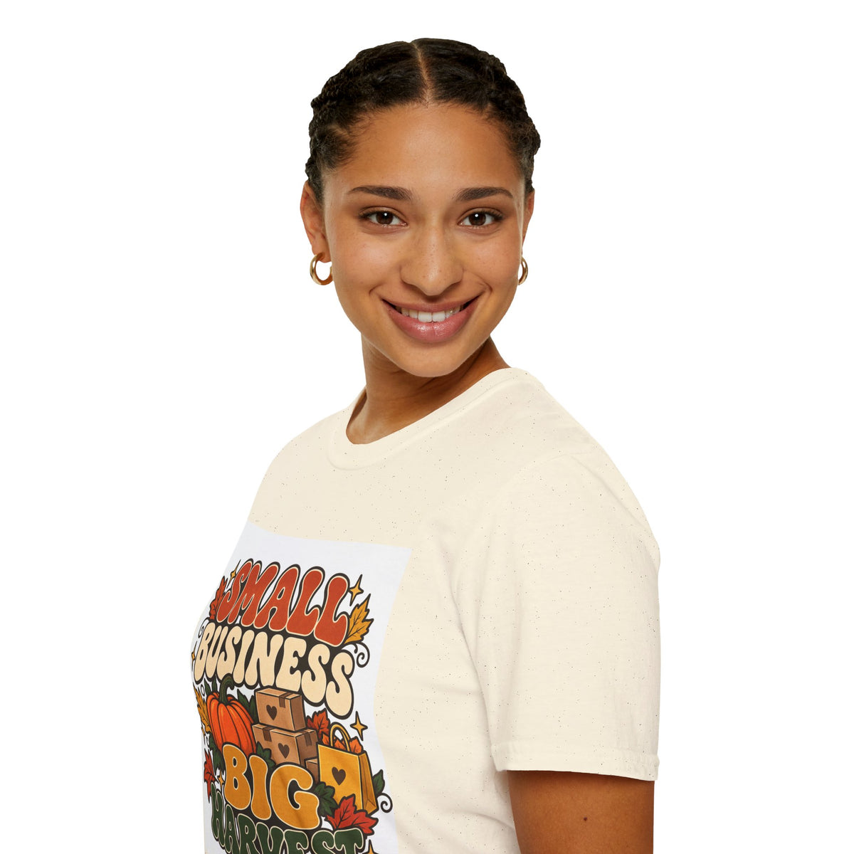 Small Business Big Harvest Graphic T-Shirt — Retro Fall Entrepreneur Tee