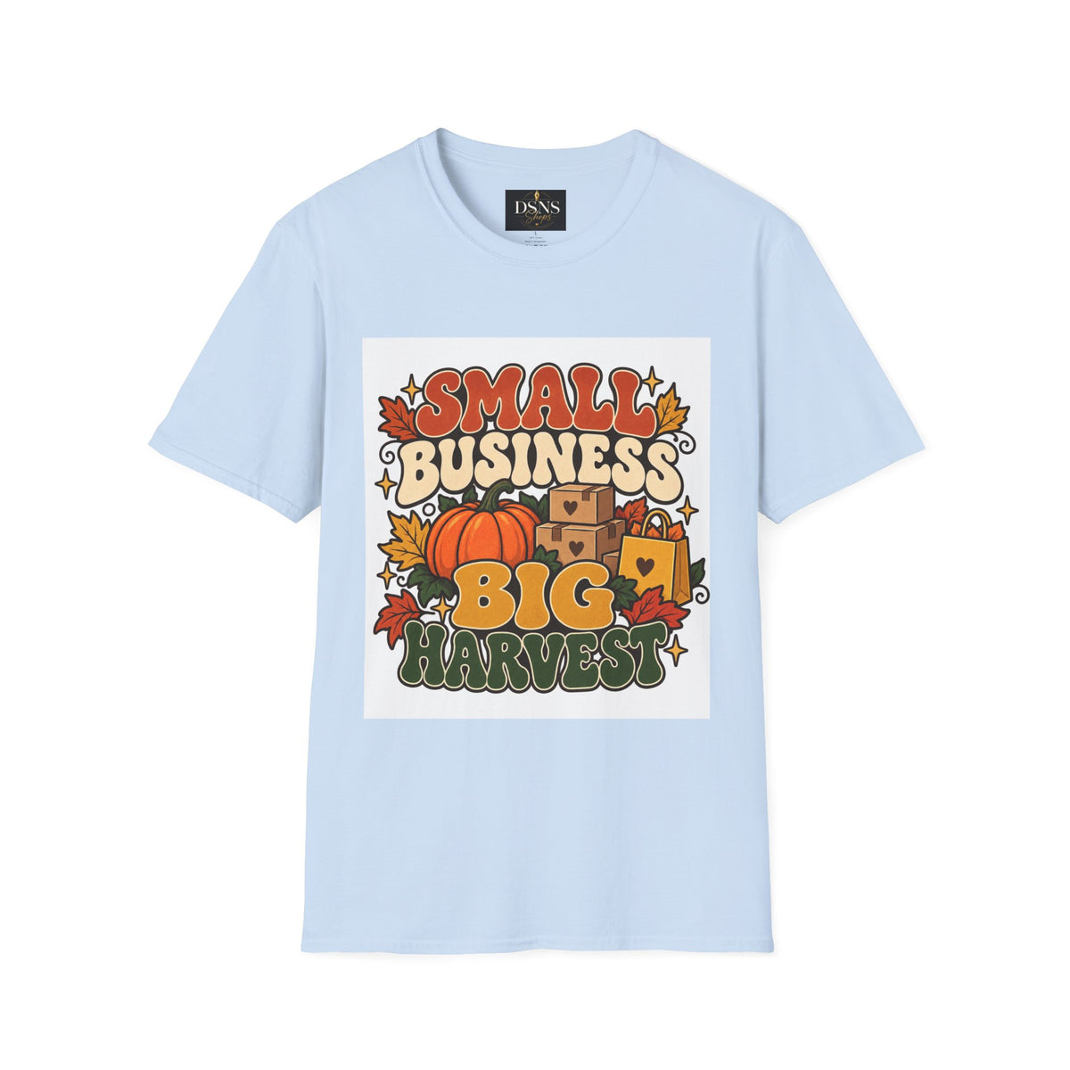 Small Business Big Harvest Graphic T-Shirt — Retro Fall Entrepreneur Tee