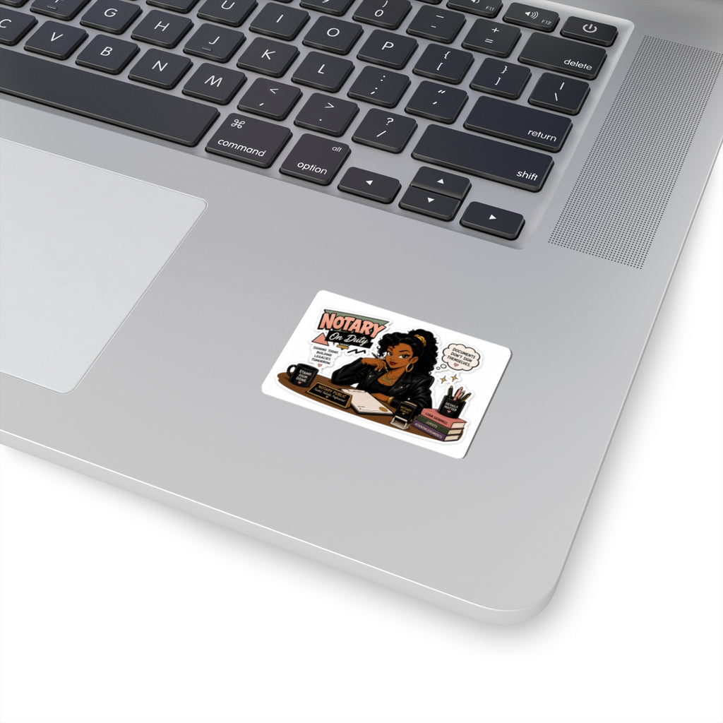 Notary On Duty  Sticker Sheet. Vinyl Sticker  | Decal | Cute Business Owner Laptop Sticker