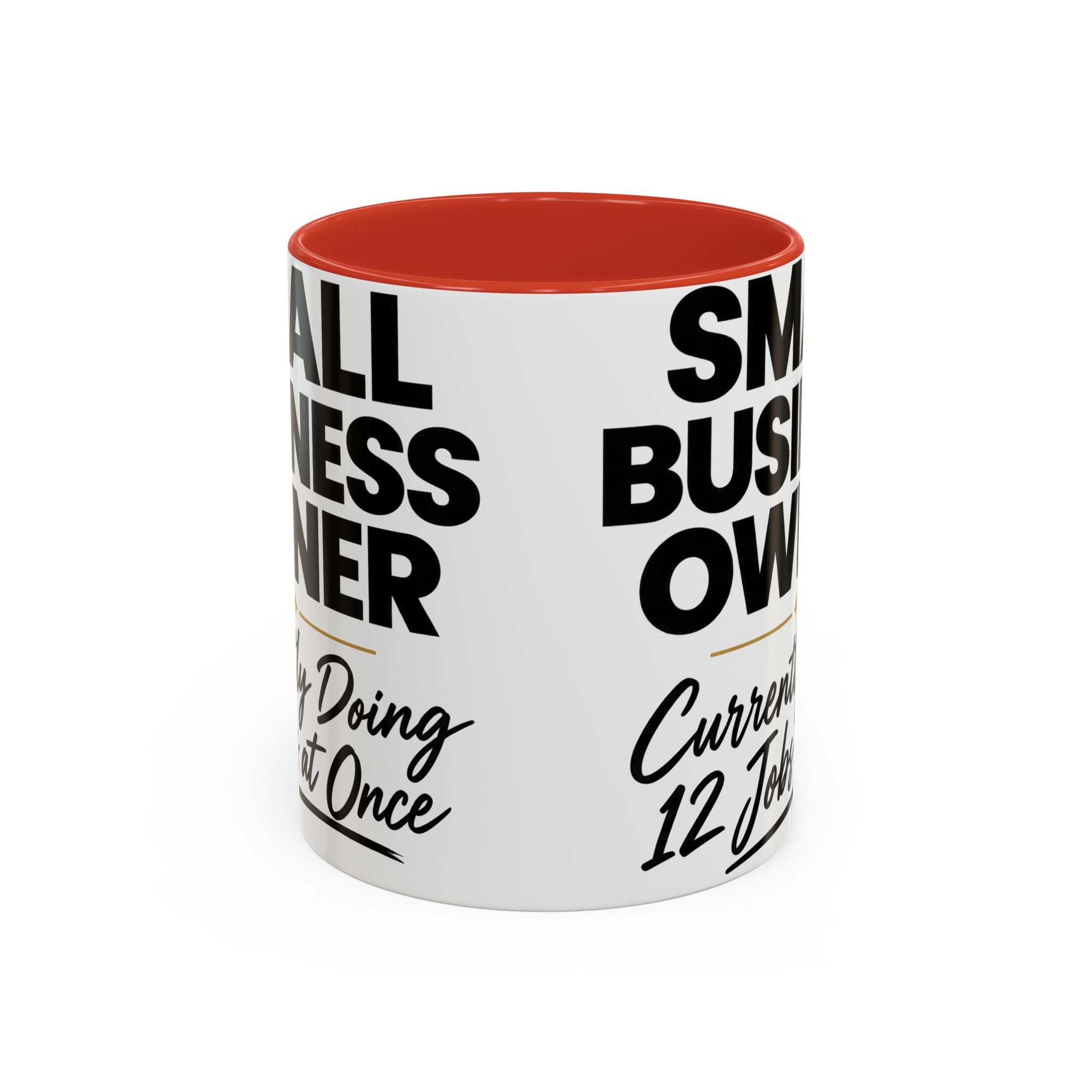 Small Business Owner Mug | “Currently Doing 12 Jobs at Once” Funny Entrepreneur Coffee Cup